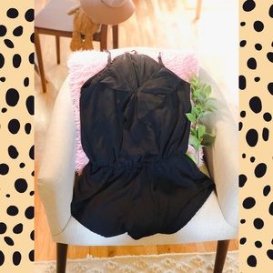 boohoo Ruffle Playsuit - Black